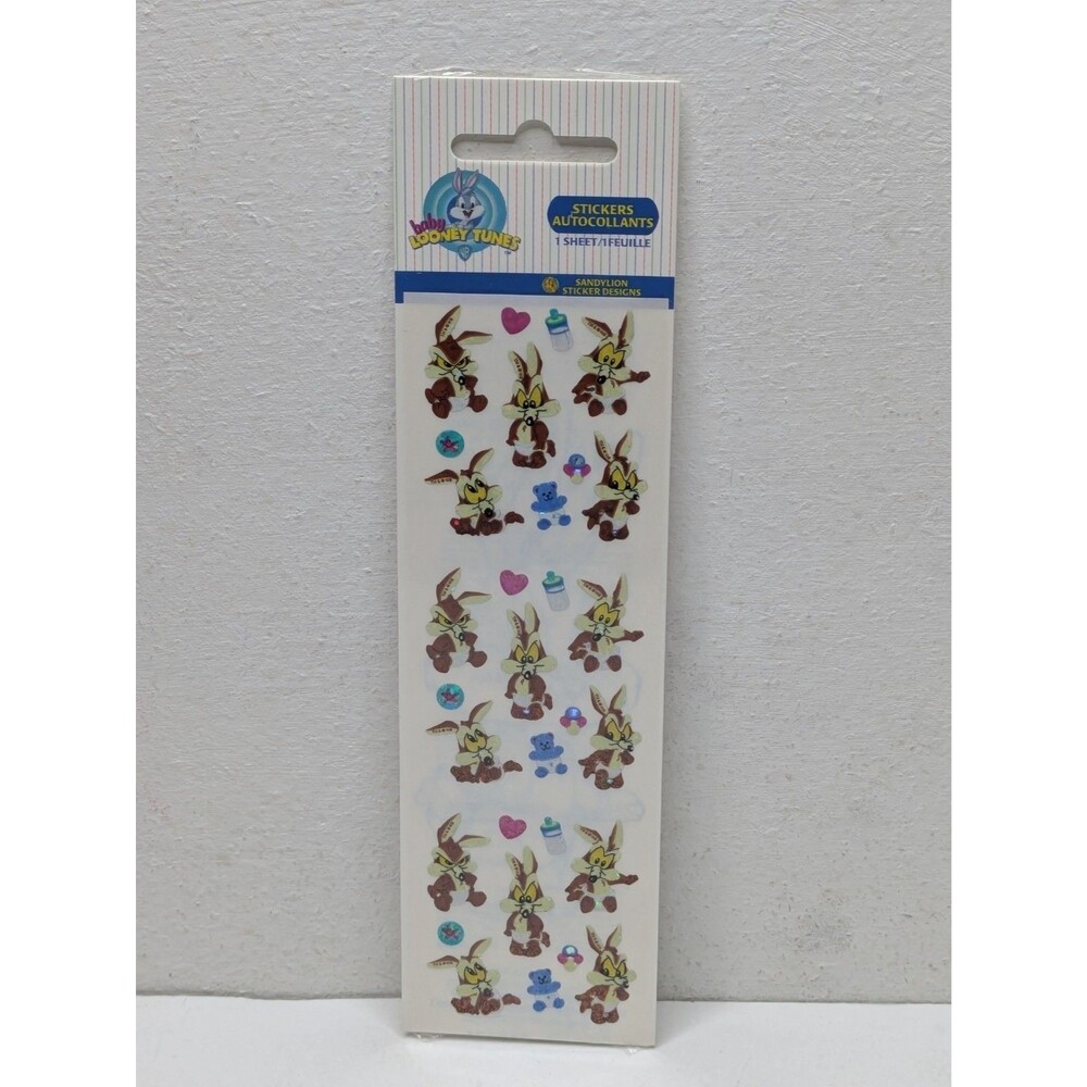 Sandylion Looney Toons Wile E Coyote Baby Prismatic Holo New NOS Sealed 90s